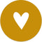 Label2X - Muurcirkel kids hart okergeel - Ø 20 cm - Forex - Multicolor - Wandcirkel - Rond Schilderij - Muurdecoratie Cirkel - Wandecoratie rond - Decoratie voor woonkamer of slaapkamer