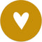 Label2X - Muurcirkel kids hart okergeel - Ø 60 cm - Forex - Multicolor - Wandcirkel - Rond Schilderij - Muurdecoratie Cirkel - Wandecoratie rond - Decoratie voor woonkamer of slaapkamer