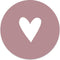 Label2X - Muurcirkel kids hart oudroze - Ø 30 cm - Forex - Multicolor - Wandcirkel - Rond Schilderij - Muurdecoratie Cirkel - Wandecoratie rond - Decoratie voor woonkamer of slaapkamer
