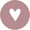 Label2X - Muurcirkel kids hart oudroze - Ø 60 cm - Forex - Multicolor - Wandcirkel - Rond Schilderij - Muurdecoratie Cirkel - Wandecoratie rond - Decoratie voor woonkamer of slaapkamer