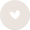 Label2X - Muurcirkel kids hartje nude - 80 cm - Forex - Multicolor - Wandcirkel - Rond Schilderij - Muurdecoratie Cirkel - Wandecoratie rond - Decoratie voor woonkamer of slaapkamer