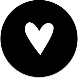 Label2X - Muurcirkel kids kusje hier zachtblauw - 20 cm - Forex - Multicolor - Wandcirkel - Rond Schilderij - Muurdecoratie Cirkel - Wandecoratie rond - Decoratie voor woonkamer of slaapkamer