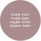 Label2X - Muurcirkel kids kusje hier zachtroze - 30 cm - Forex - Multicolor - Wandcirkel - Rond Schilderij - Muurdecoratie Cirkel - Wandecoratie rond - Decoratie voor woonkamer of slaapkamer