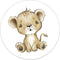 Label2X - Muurcirkel kids leeuwtje - 12 cm - Forex - Multicolor - Wandcirkel - Rond Schilderij - Muurdecoratie Cirkel - Wandecoratie rond - Decoratie voor woonkamer of slaapkamer