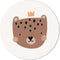Label2X - Muurcirkel kids luipaardje - 20 cm - Forex - Multicolor - Wandcirkel - Rond Schilderij - Muurdecoratie Cirkel - Wandecoratie rond - Decoratie voor woonkamer of slaapkamer
