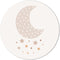 Label2X - Muurcirkel kids maantje - 80 cm - Forex - Multicolor - Wandcirkel - Rond Schilderij - Muurdecoratie Cirkel - Wandecoratie rond - Decoratie voor woonkamer of slaapkamer