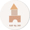 Label2X - Muurcirkel kids play all day - 40 cm - Forex - Multicolor - Wandcirkel - Rond Schilderij - Muurdecoratie Cirkel - Wandecoratie rond - Decoratie voor woonkamer of slaapkamer