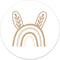 Label2X - Muurcirkel kids regenboog bunny - 12 cm - Forex - Multicolor - Wandcirkel - Rond Schilderij - Muurdecoratie Cirkel - Wandecoratie rond - Decoratie voor woonkamer of slaapkamer