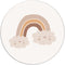 Label2X - Muurcirkel kids regenboog wolkje - 60 cm - Forex - Multicolor - Wandcirkel - Rond Schilderij - Muurdecoratie Cirkel - Wandecoratie rond - Decoratie voor woonkamer of slaapkamer