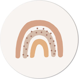 Label2X - Muurcirkel kids regenboogje - Ø 80 cm - Dibond - Multicolor - Wandcirkel - Rond Schilderij - Muurdecoratie Cirkel - Wandecoratie rond - Decoratie voor woonkamer of slaapkamer