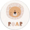 Label2X - Muurcirkel kids roar - 80 cm - Dibond - Multicolor - Wandcirkel - Rond Schilderij - Muurdecoratie Cirkel - Wandecoratie rond - Decoratie voor woonkamer of slaapkamer