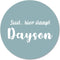 Label2X - Muurcirkel kids ssst hier slaapt blauw - 80 cm - Forex - Multicolor - Wandcirkel - Rond Schilderij - Muurdecoratie Cirkel - Wandecoratie rond - Decoratie voor woonkamer of slaapkamer