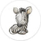 Label2X - Muurcirkel kids zebra - 140 cm - Dibond - Multicolor - Wandcirkel - Rond Schilderij - Muurdecoratie Cirkel - Wandecoratie rond - Decoratie voor woonkamer of slaapkamer