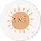Label2X - Muurcirkel kids zonnetje - 12 cm - Forex - Multicolor - Wandcirkel - Rond Schilderij - Muurdecoratie Cirkel - Wandecoratie rond - Decoratie voor woonkamer of slaapkamer
