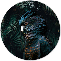Label2X - Muurcirkel L2X cockatoo - Ø 100 cm - Forex - Multicolor - Wandcirkel - Rond Schilderij - Muurdecoratie Cirkel - Wandecoratie rond - Decoratie voor woonkamer of slaapkamer