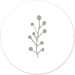 Label2X - Muurcirkel leaf wit - Ø 60 cm - Dibond - Multicolor - Wandcirkel - Rond Schilderij - Muurdecoratie Cirkel - Wandecoratie rond - Decoratie voor woonkamer of slaapkamer