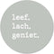 Label2X - Muurcirkel leef lach geniet groen - Ø 40 cm - Dibond - Multicolor - Wandcirkel - Rond Schilderij - Muurdecoratie Cirkel - Wandecoratie rond - Decoratie voor woonkamer of slaapkamer