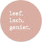 Label2X - Muurcirkel leef lach geniet zalm - Ø 140 cm - Forex - Multicolor - Wandcirkel - Rond Schilderij - Muurdecoratie Cirkel - Wandecoratie rond - Decoratie voor woonkamer of slaapkamer