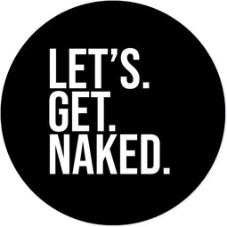 Label2X - Muurcirkel let's get naked black - Ø 60 cm - Forex - Multicolor - Wandcirkel - Rond Schilderij - Muurdecoratie Cirkel - Wandecoratie rond - Decoratie voor woonkamer of slaapkamer