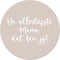Label2X - Muurcirkel mama beige - Ø 40 cm - Forex - Multicolor - Wandcirkel - Rond Schilderij - Muurdecoratie Cirkel - Wandecoratie rond - Decoratie voor woonkamer of slaapkamer