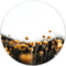 Label2X - Muurcirkel mini yellow flowers - Ø 80 cm - Forex - Multicolor - Wandcirkel - Rond Schilderij - Muurdecoratie Cirkel - Wandecoratie rond - Decoratie voor woonkamer of slaapkamer