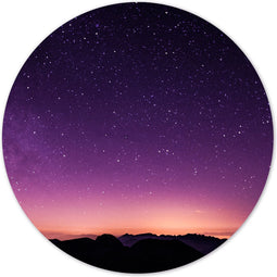 Label2X - Muurcirkel night sky - Ø 80 cm - Forex - Multicolor - Wandcirkel - Rond Schilderij - Muurdecoratie Cirkel - Wandecoratie rond - Decoratie voor woonkamer of slaapkamer
