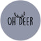 Label2X - Muurcirkel oh deer - Ø 100 cm - Dibond - Multicolor - Wandcirkel - Rond Schilderij - Muurdecoratie Cirkel - Wandecoratie rond - Decoratie voor woonkamer of slaapkamer