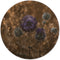 Label2X - Muurcirkel - Purple Peace - Ø 12 cm - Dibond - Multicolor - Wandcirkel - Rond Schilderij - Bloemen en Planten - Muurdecoratie Cirkel - Wandecoratie rond - Decoratie voor woonkamer of slaapkamer
