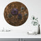 Label2X - Muurcirkel - Purple Peace - Ø 40 cm - Dibond - Multicolor - Wandcirkel - Rond Schilderij - Bloemen en Planten - Muurdecoratie Cirkel - Wandecoratie rond - Decoratie voor woonkamer of slaapkamer