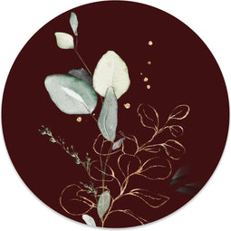 Label2X - Muurcirkel red gold - Ø 120 cm - Forex - Multicolor - Wandcirkel - Rond Schilderij - Muurdecoratie Cirkel - Wandecoratie rond - Decoratie voor woonkamer of slaapkamer