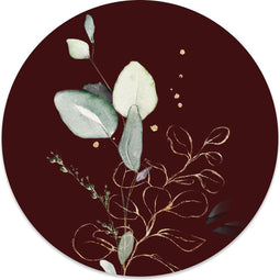 Label2X - Muurcirkel red gold - Ø 20 cm - Dibond - Multicolor - Wandcirkel - Rond Schilderij - Muurdecoratie Cirkel - Wandecoratie rond - Decoratie voor woonkamer of slaapkamer