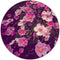 Label2X - Muurcirkel - Roze Bloemen - Ø 140 cm - Dibond - Multicolor - Wandcirkel - Rond Schilderij - Bloemen en Planten - Muurdecoratie Cirkel - Wandecoratie rond - Decoratie voor woonkamer of slaapkamer
