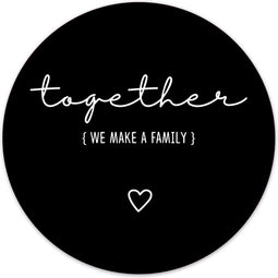 Label2X - Muurcirkel together - Ø 12 cm - Forex - Multicolor - Wandcirkel - Rond Schilderij - Muurdecoratie Cirkel - Wandecoratie rond - Decoratie voor woonkamer of slaapkamer