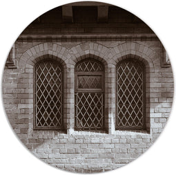 Label2X - Muurcirkel window - Ø 140 cm - Dibond - Multicolor - Wandcirkel - Rond Schilderij - Muurdecoratie Cirkel - Wandecoratie rond - Decoratie voor woonkamer of slaapkamer