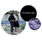 Label2X Wall circle set purple flower