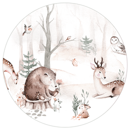 Label2X Wall sticker kids forest friends