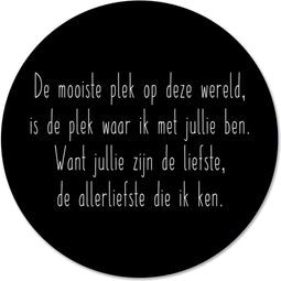 Label2X - Schilderij - De Mooiste Plek Ø - Multicolor - 60 X 60 Cm