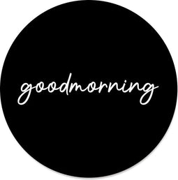 Label2X - Schilderij - Goodmorning Ø - Multicolor - 20 X 20 Cm