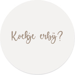 Label2X - Schilderij - Koekje Erbij Soft Ø - Multicolor - 100 X 100 Cm