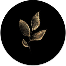 Label2X - Schilderij - Leaf Ø - Multicolor - 100 X 100 Cm
