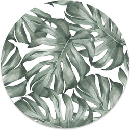 Label2X - Schilderij - Leaf Ø - Multicolor - 20 X 20 Cm