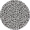 Label2X - Schilderij - Leopard Ø - Multicolor - 20 X 20 Cm