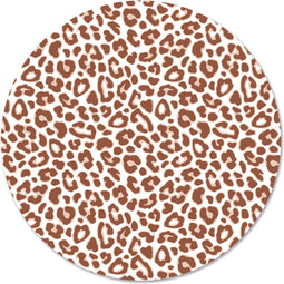 Label2X - Schilderij - Leopard Ø - Multicolor - 30 X 30 Cm