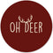 Label2X - Schilderij - Oh Deer Ø - Multicolor - 20 X 20 Cm