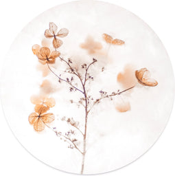 Label2X - Schilderij - Soft Flower Ø - Multicolor - 80 X 80 Cm