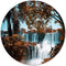 Label2X - Schilderij - Waterfall Ø - Multicolor - 30 X 30 Cm