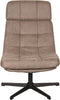 LABEL51 Alvar Fauteuil - Bruin - Micro Suede - Excl. Hocker - -