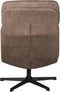 LABEL51 Alvar Fauteuil - Bruin - Micro Suede - Excl. Hocker - -