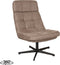 LABEL51 Alvar Fauteuil - Bruin - Micro Suede - Excl. Hocker - -