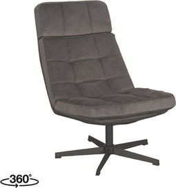 LABEL51 Alvar Fauteuil - Grijs - Cosmo - Excl. Hocker - -